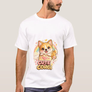 T-shirt arc-en-ciel Adorable chiot Corgi – Vêtemen