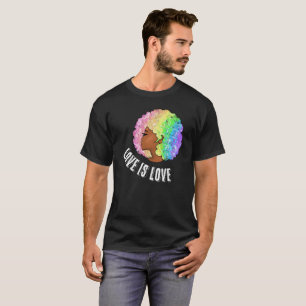 T-shirt arc-en-ciel afro LGBTQ amour amour amour fierté fi