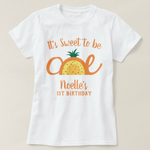 T-shirt Arc-en-ciel ananas, doux pour être un, 1er anniver