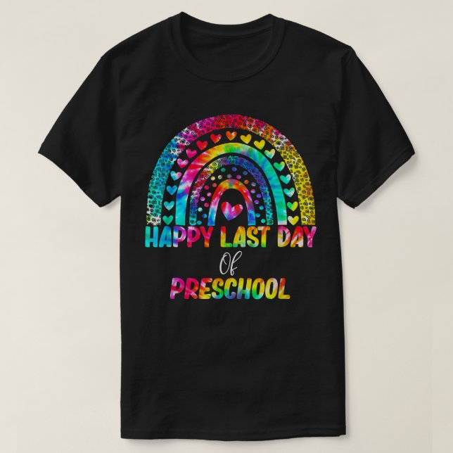 T-shirt Arc En Ciel Bonne Dernière Journée De L'Établissem (Design devant)
