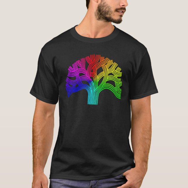 T-shirt Arc-en-ciel d'arbre d'Oakland (Devant)