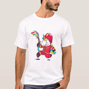 T-shirt arc-en-ciel de dessin animé de licorne mig