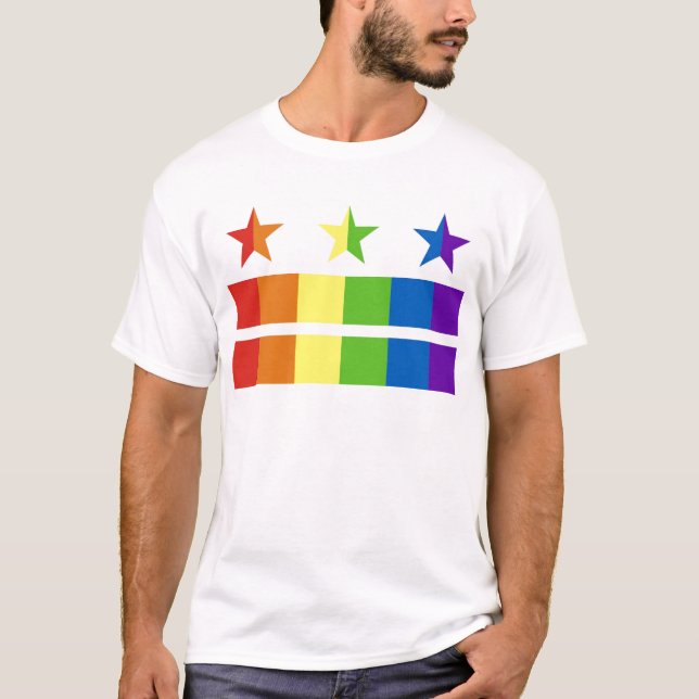T-shirt Arc-en-ciel de drapeau de C.C (Devant)