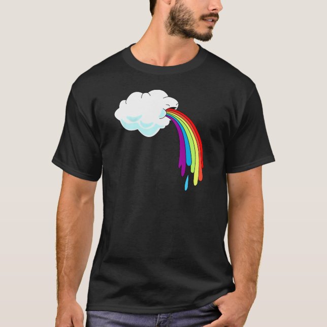 T-shirt Arc-en-ciel de nuage (Devant)