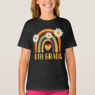 T-shirt Arc-en-ciel de quatrième année Retour à l'école 4e
