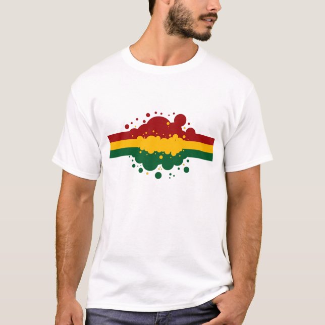 T-shirt Arc-en-ciel de Rasta (Devant)