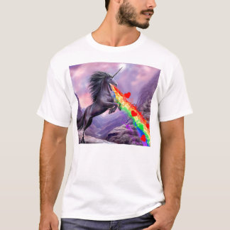 T-shirt ARC-EN-CIEL de vomi d'amour de licorne !