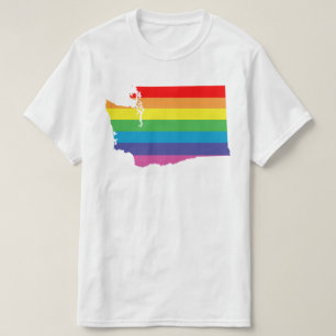 T-shirt arc-en-ciel de washington