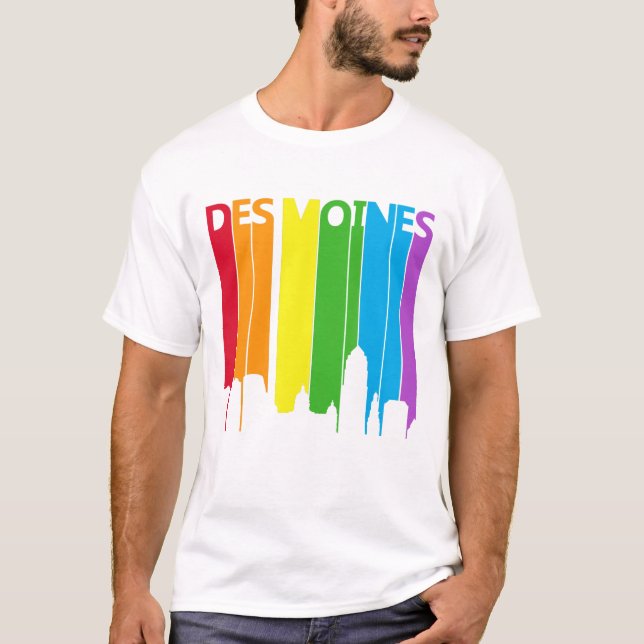 T-shirt arc-en-ciel des Moines (Devant)
