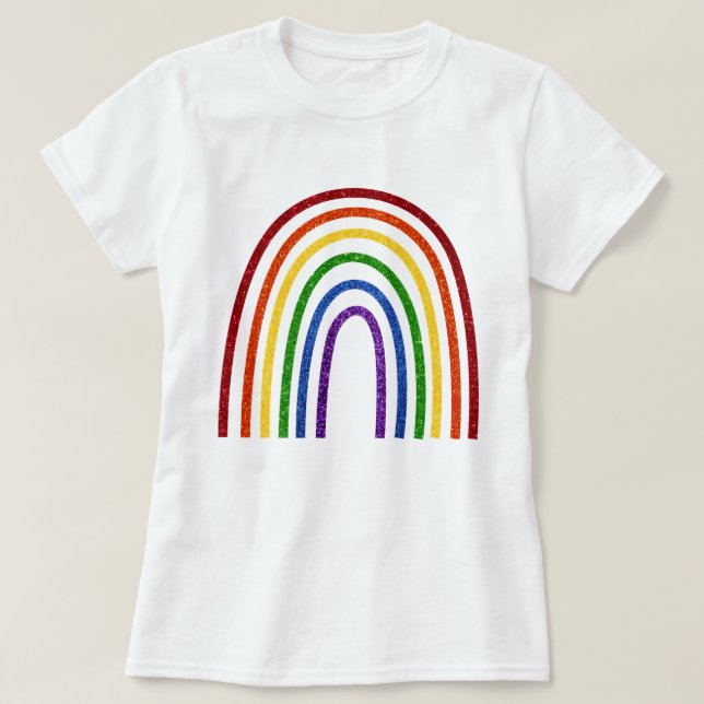T-shirt arc-en-ciel dessiné à la main par Parties  (Design devant)