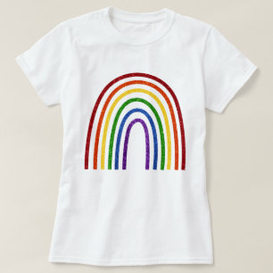 T-shirt arc-en-ciel dessiné à la main sur la Parti