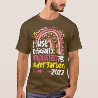 T-shirt Arc-en-ciel Diplômé officiellement maternelle 2022