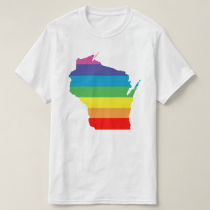 T-shirt arc-en-ciel du Wisconsin