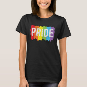 T-shirt Arc-en-ciel en détresse Fierté Soutien Égalité Gay
