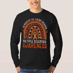 T-shirt Arc-En-Ciel En Mars Nous Portons Orange Sclerose M