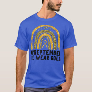 T-shirt Arc-en-ciel En Septembre Nous Portons Or Cancer En