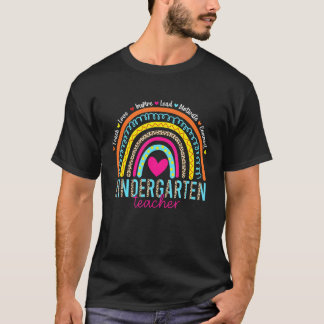 T-shirt Arc-en-ciel Enseigne Amour Inspirer Jardin d'Enfan