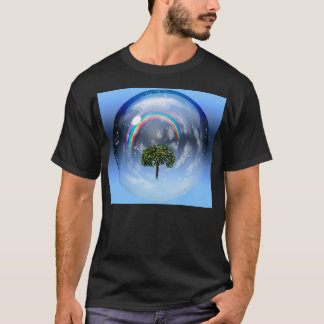 T-shirt Arc en ciel et arbre vert