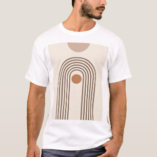 T-shirt Arc-en-ciel et Soleil, Art Géométrique Abstrait Bo
