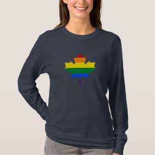 T-Shirt arc-en-ciel feuille d'érable fierté