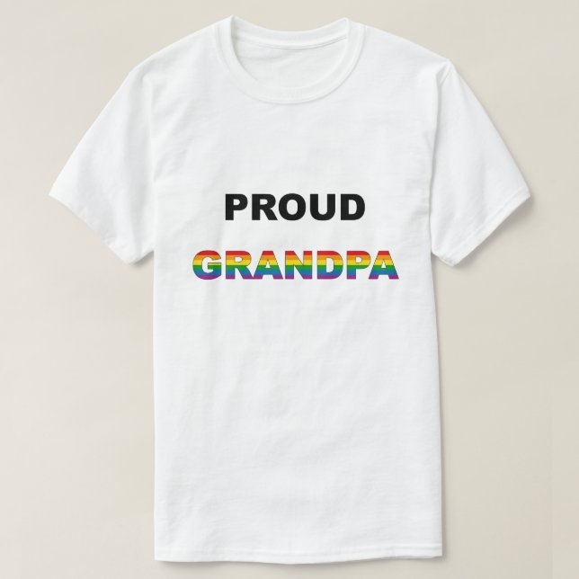 T-shirt Arc-en-ciel fier LGBT de grand-papa (Design devant)
