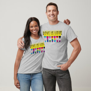 T-shirt Arc-en-ciel Flag Fide lampes brillent Une lumière