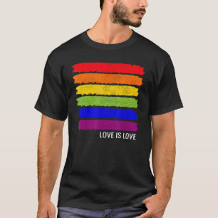 T-shirt Arc-en-ciel Gay pride LGBT Distressed Vin