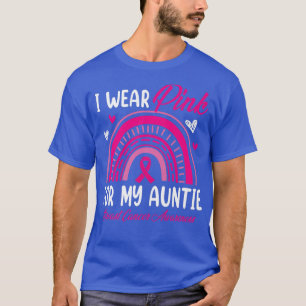 T-shirt Arc En Ciel Je Porte Du Rose Pour Ma Tante Cancer