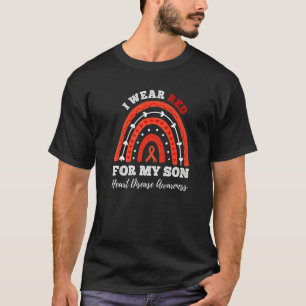 T-shirt Arc-en-ciel Je Porte Le Rouge Pour Mon Fils Cherch