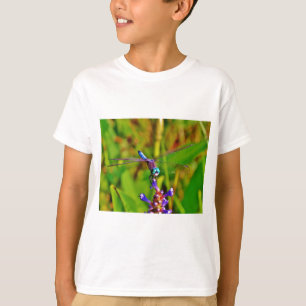 T-shirt Arc en ciel libellule et fleur