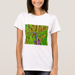 T-shirt Arc en ciel libellule et fleur