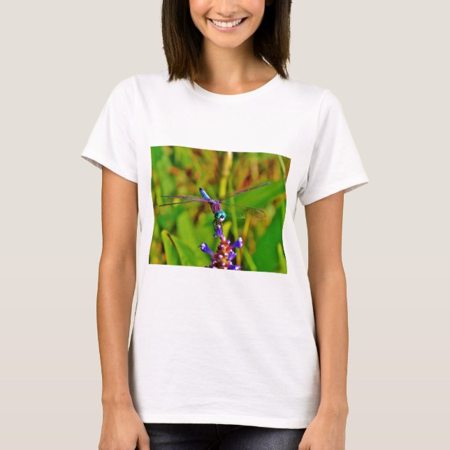 T-shirt Arc en ciel libellule et fleur (Devant)
