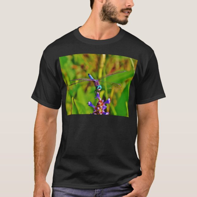 T-shirt Arc en ciel libellule et fleur (Devant)