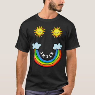 T-shirt Arc en ciel Nuages Soleil Sourire Accessoires visa