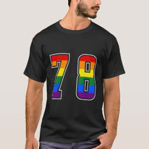T-shirt Arc-en-ciel Numéro 78 Équipe Junior Numéroté Unifo