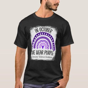 T-shirt Arc En Ciel Octobre Nous Portons Violent Violence 