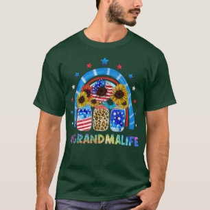 T-shirt Arc-en-ciel Patriotique Jarres Grandma Life drapea