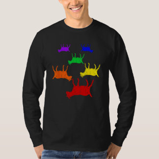T-shirt Arc-en-ciel Peinture des chèvres Agritourisme Amou