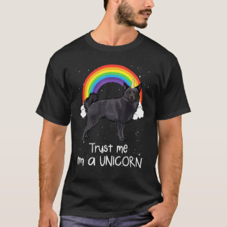 T-shirt Arc-en-ciel Schipperke Croyez Moi Je Suis Un Chien