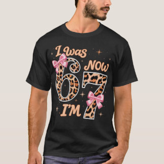 T-shirt Arc Léopard J'étais 6 Maintenant JE SUIS 7 Six Sep
