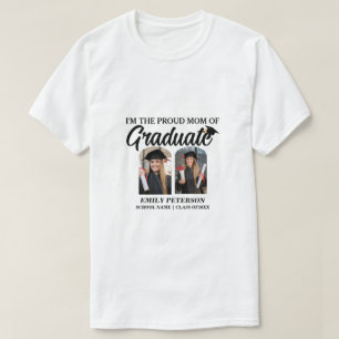 T-shirt Arc moderne Fier Maman 2 Photos personnalisées Gra