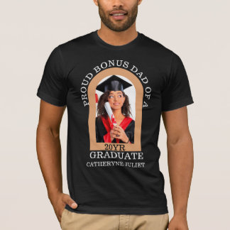 T-shirt Arc moderne personnalisé Photo bonus père graduati