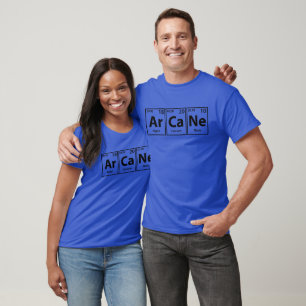 T-shirt Arcane (Ar-Ca-Ne) Éléments Périodiques Orthographe