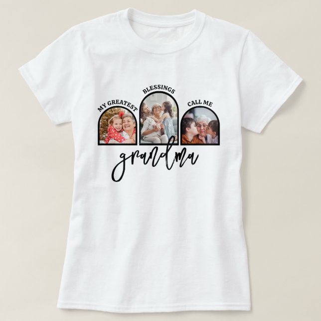 T-shirt Arch Photo Cadeau Plus grandes bénédictions Appele (Design devant)