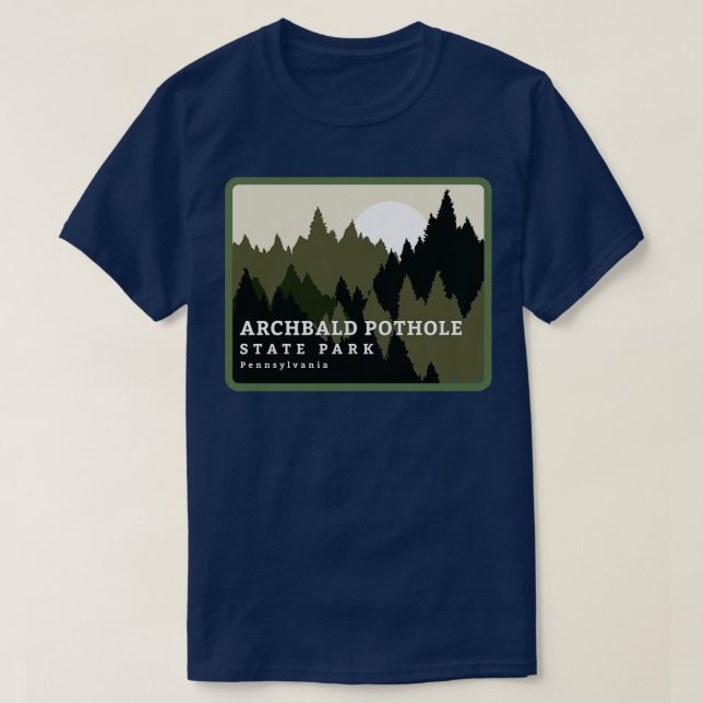 T-shirt Archbald Pothole State Park Pennsylvania Forest Su (Design devant)