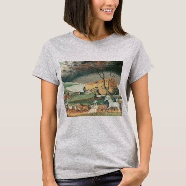 T-shirt Arche de Noé par Edward Hicks, Art populaire Vinta (Devant)
