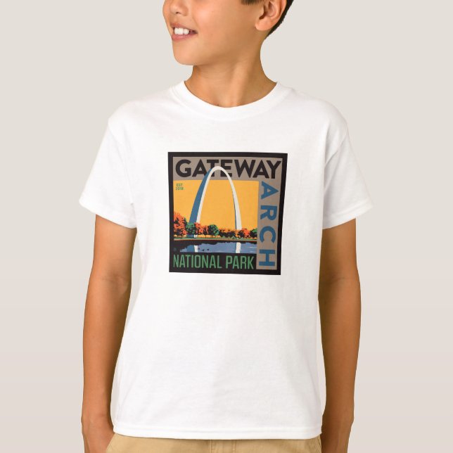 T-shirt Arche de passerelle | St. Louis, Missouri (Devant)