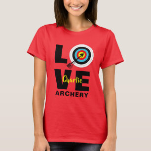 T-shirt Archer - Carte cible Aimer Tir à l'arc Personnali