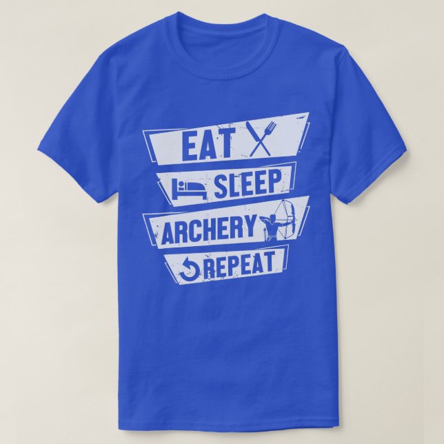 T-shirt Archer de tir de la poule Mangez Sleep Archery Rép (Design devant)
