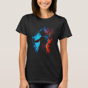 T-shirt Archer Flamme Tir À Arc Retro Bow Et Flèche
